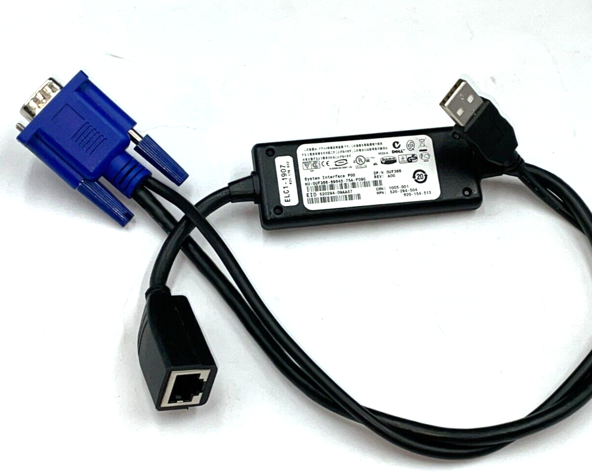 DELL 0UF366 0HG526 USB KVM switch cable POD