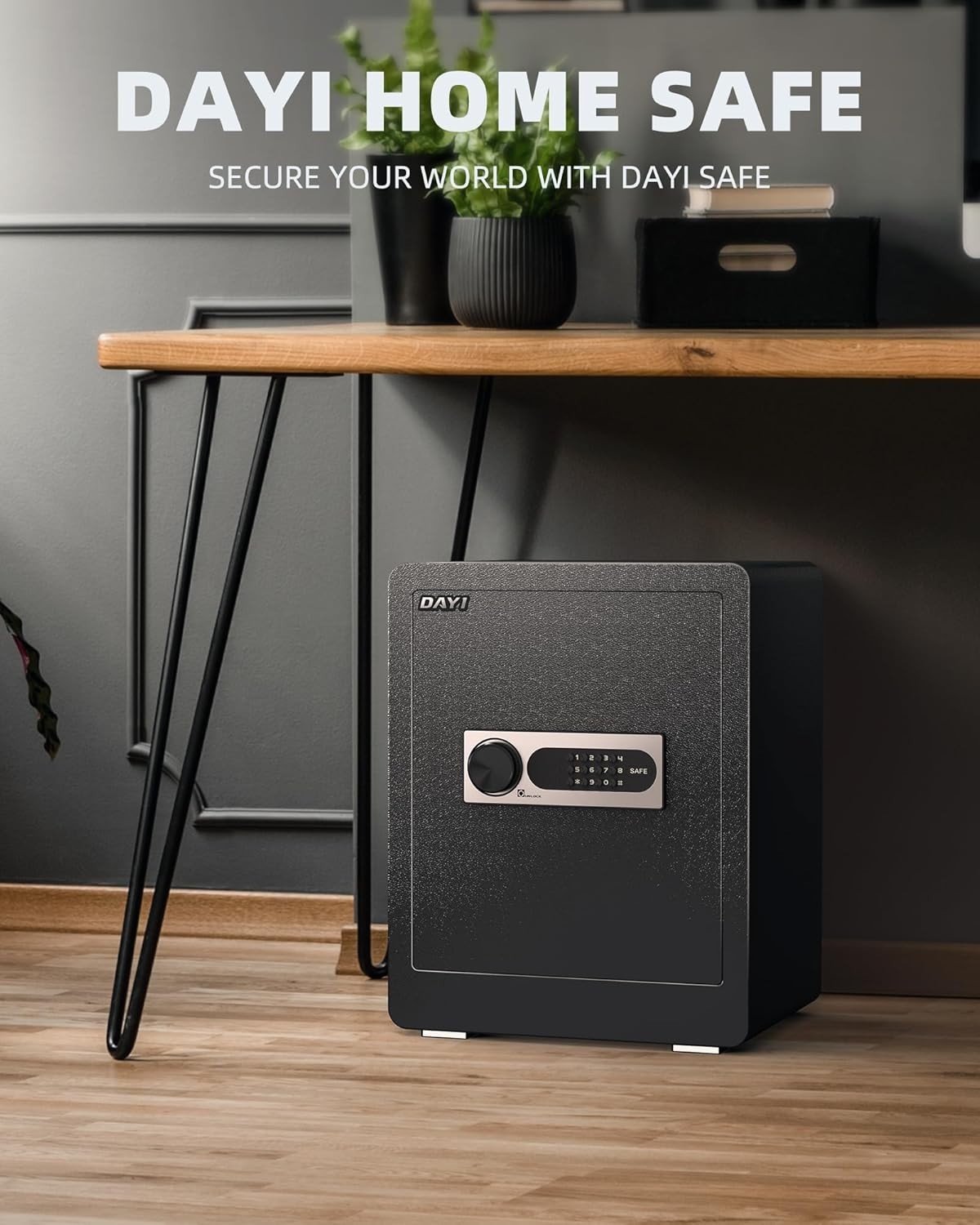 Safe Box, 2.0 Cubic Feet Home Safe with Fireproof Waterproof Bag, Security Sa...