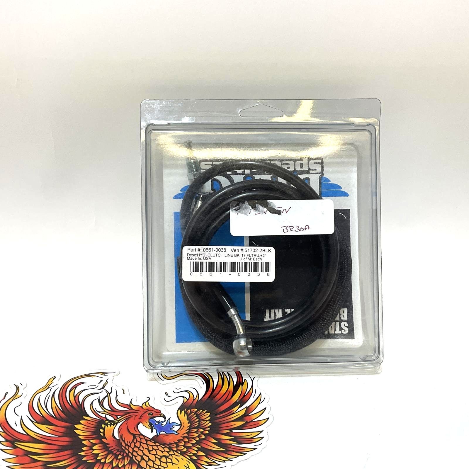 Drag Specialties 72-1/4" 2017-2019 FLTRU +2" Ape Hydraulic Clutch Line 0661-0038