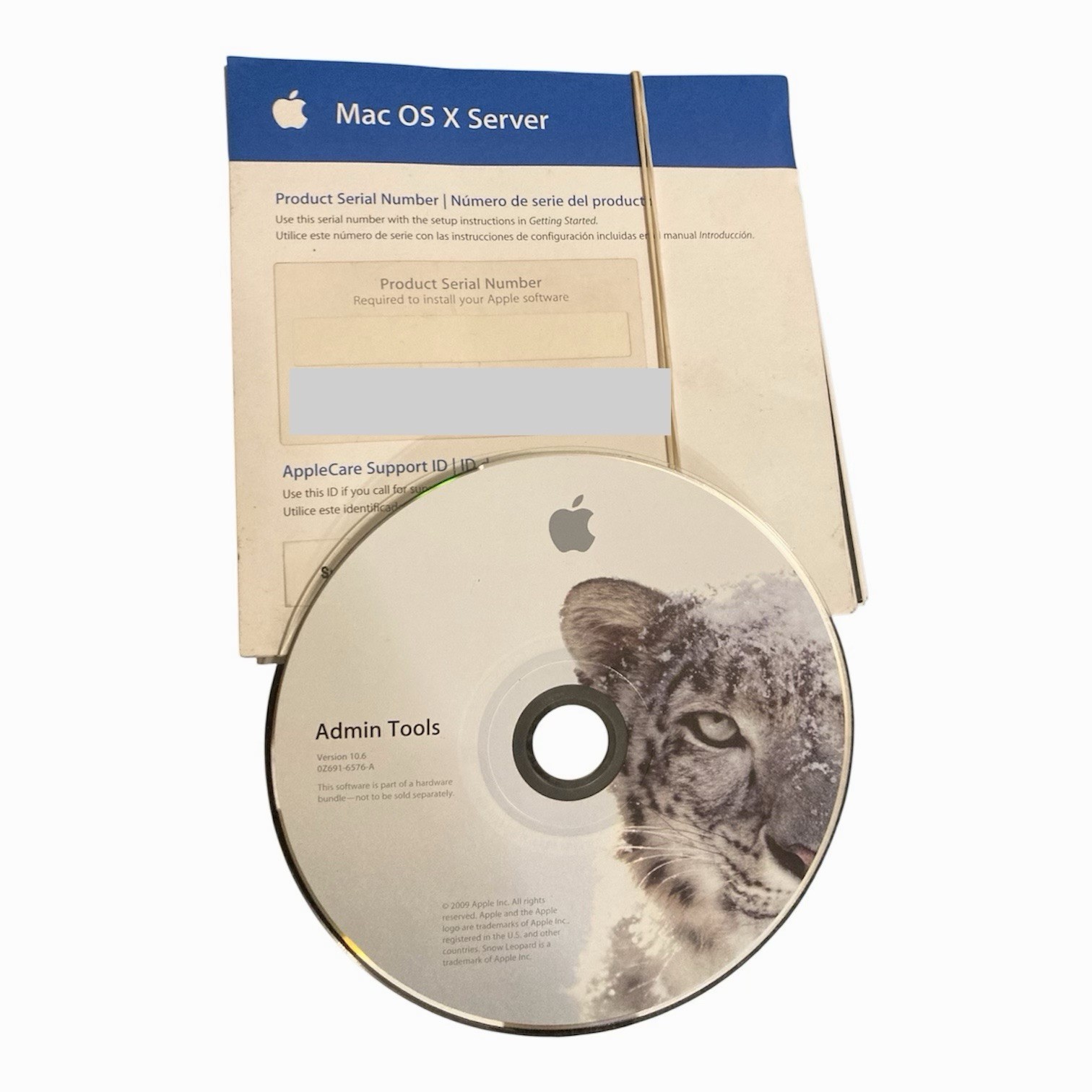 Apple Mac OS X Server Install Disc Version 10.6.3 Disc And Product Serial Key