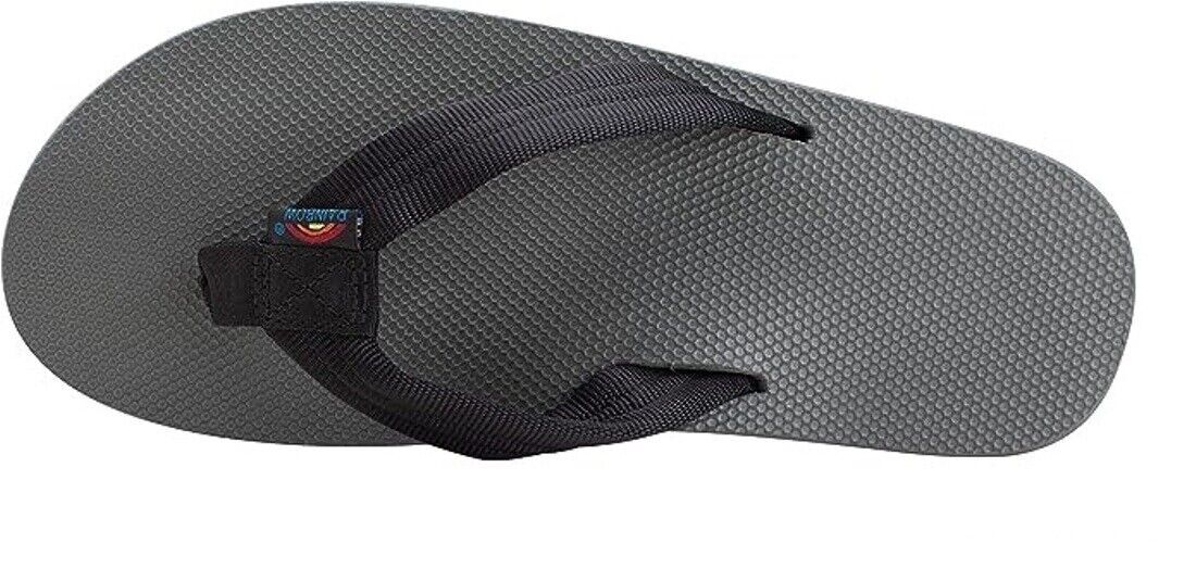 Man Rainbow Classic Rubber Double Layer Soft Top Nylon Strap 302ARP Black/Gray