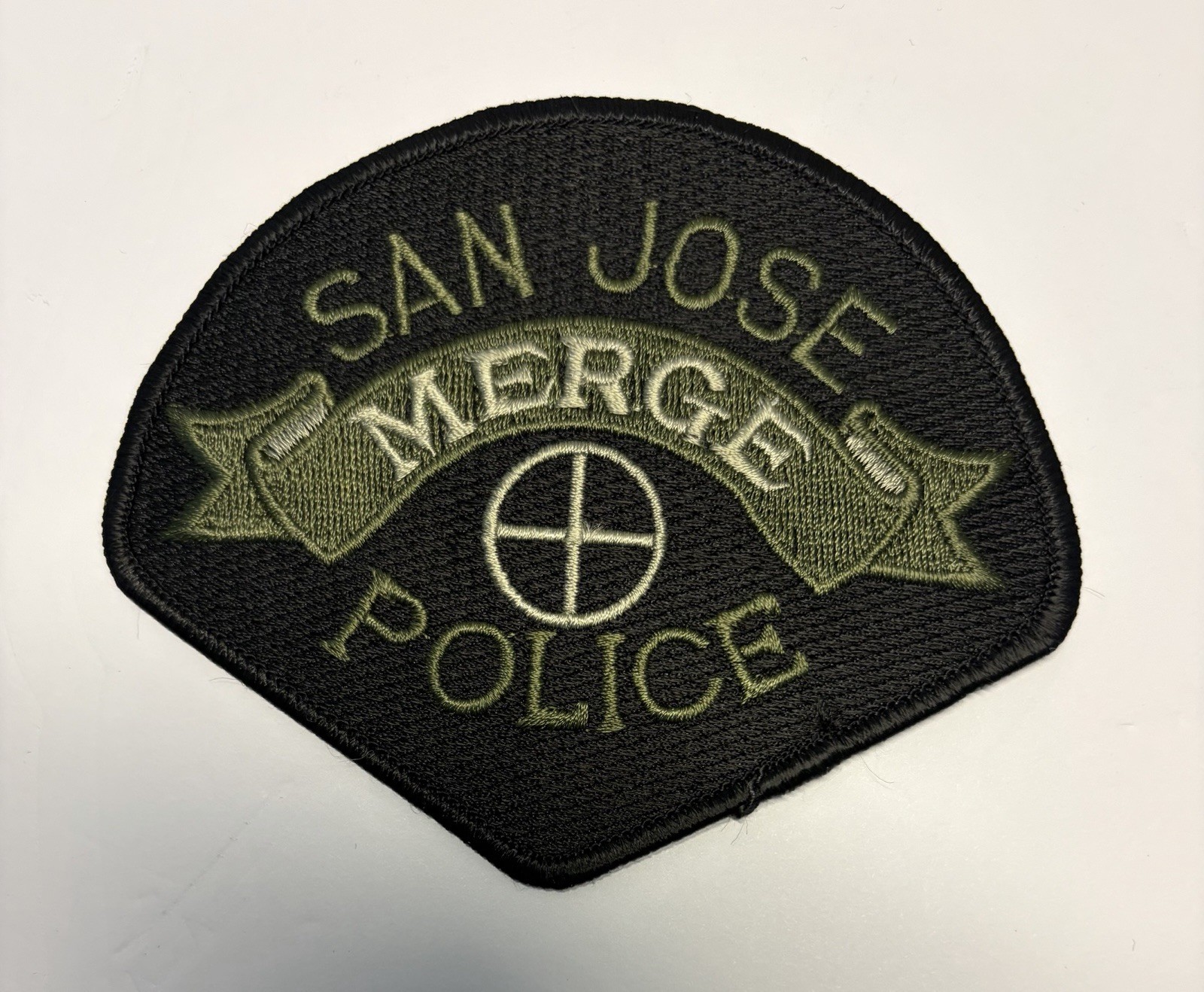 CALIFORNIA SAN JOSE POLICE DEPT MERGE SUBDUED SWAT PATCH SANTA CLARA COUNTY #D34