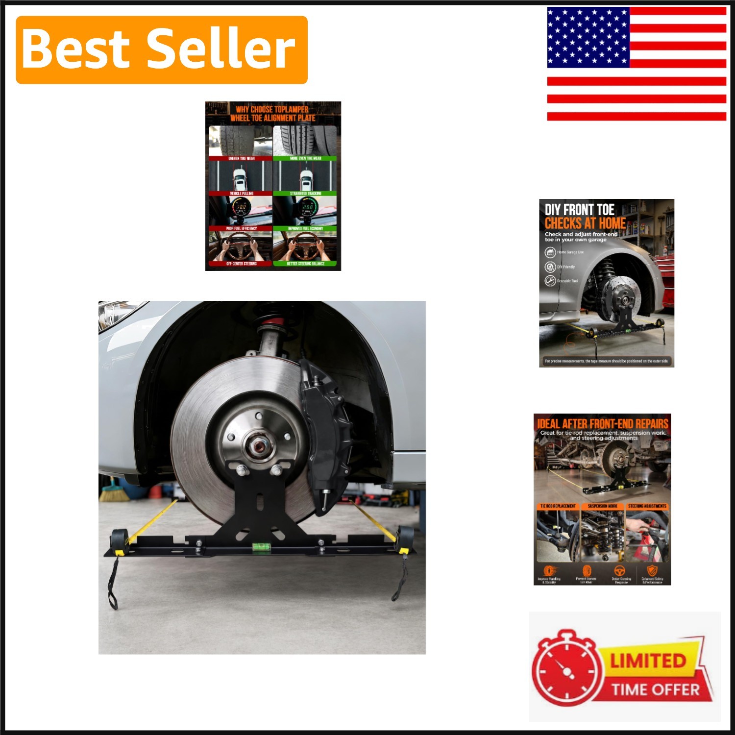 Quick and Reliable Wheel Toe Alignment Kit for Home Mechanics - Budget-Friendly