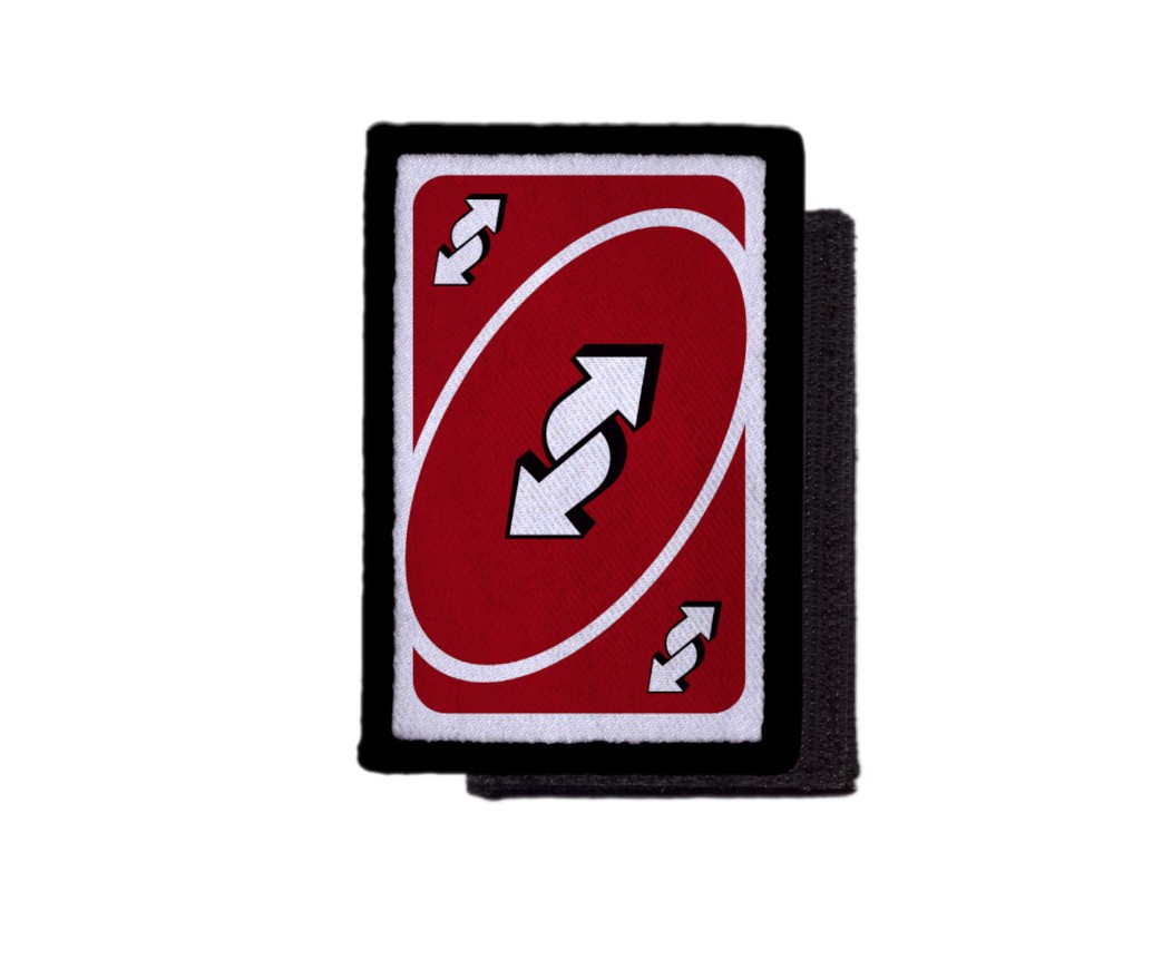 Red Reverse Uno Card Patch Morale Tactical Hook [sub]