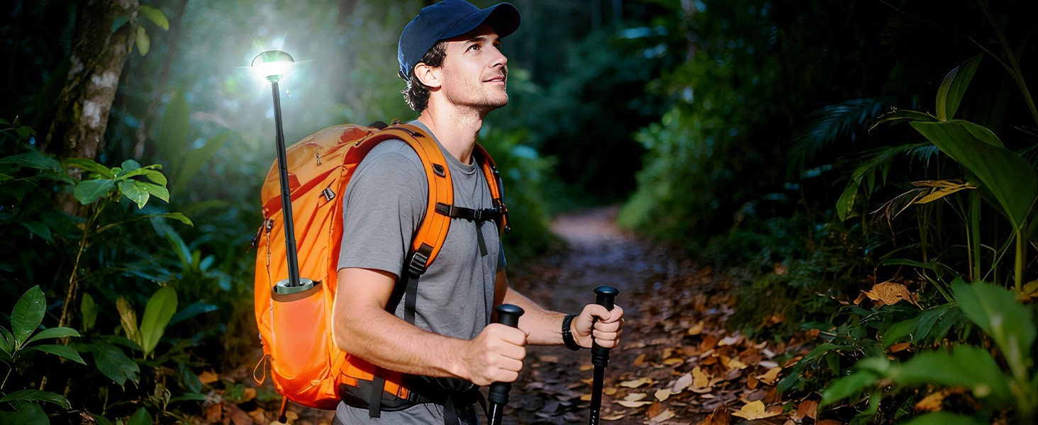 Telescopic Camping Lights,Collapsible Magnetic Camping Lantern | Dimmable USB
