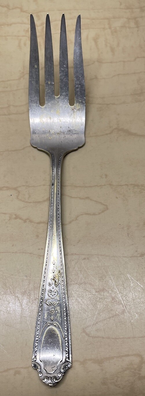 Vintage Standard Silver Plated Meat Serving Fork 8.5 inches Long