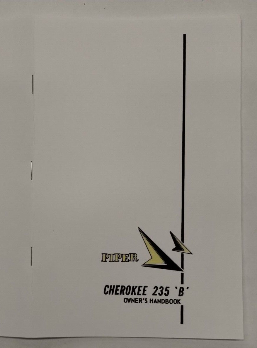 Piper 1966-67 Cherokee PA-28-235B Owners Handbook 753-729-Reproduction