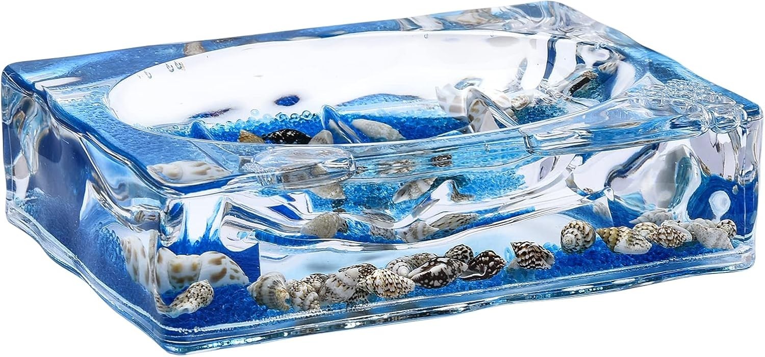 Shell Bathroom Accessory Set - 4 Piece Acrylic