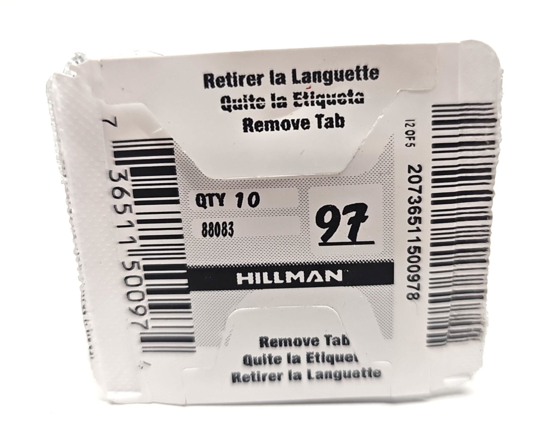 Pack of 10, Hillman Blank Key I / 97, 88083