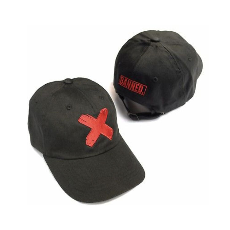 BANNED X Retro 1 Dad HAT to match with Air Js 1 Retro 1 Red Bred Shoes