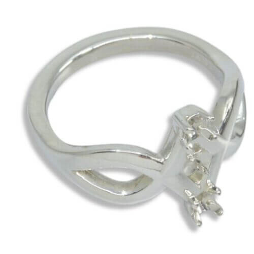 Pearl Accented Split Shank Ring Mounting