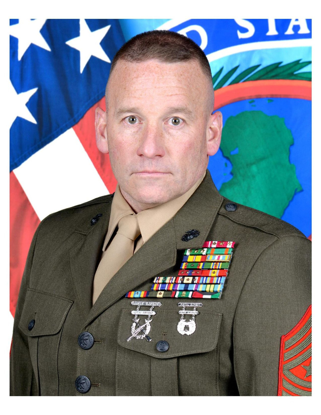 United States Marine Corps Sergeant Richard Thresher 8x10 Photo On 8.5" x 11"