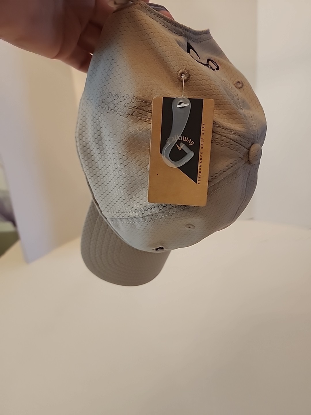 NEW! Callaway Perfomance Pro Beige Adjustable Golf Hat/Cap Soft Has Tags. 🧢