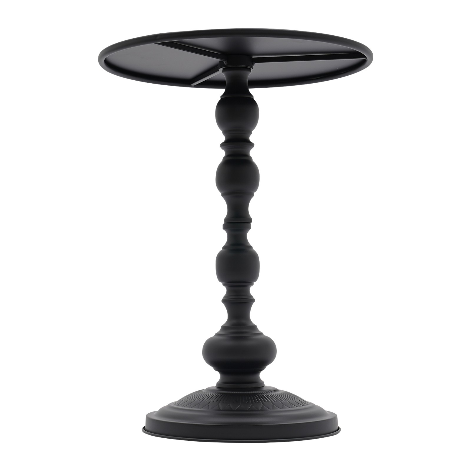 Retro Round Side Table - Durable Carbon Steel Accent Table for Home and Office