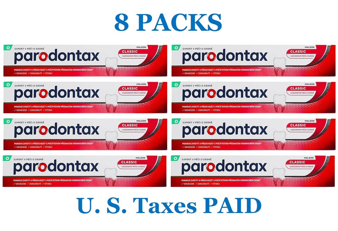 8 Pack Parodontax Classic Daily Gum Care Toothpaste for Bleeding Gums 75 ml