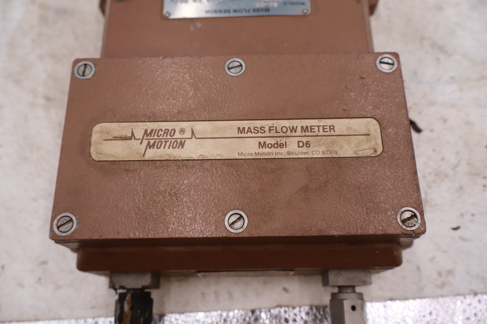 Micro Motion D6 Mass Flow Meter