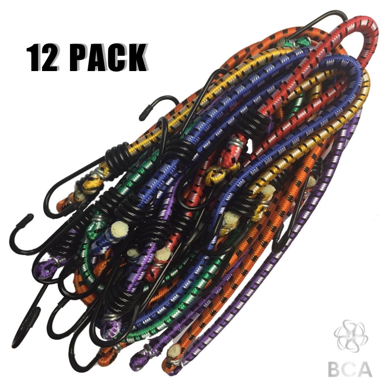 12pc Auto Choice Heavy Duty Bungee Cord Set Hook Straps Luggage Car Caravan