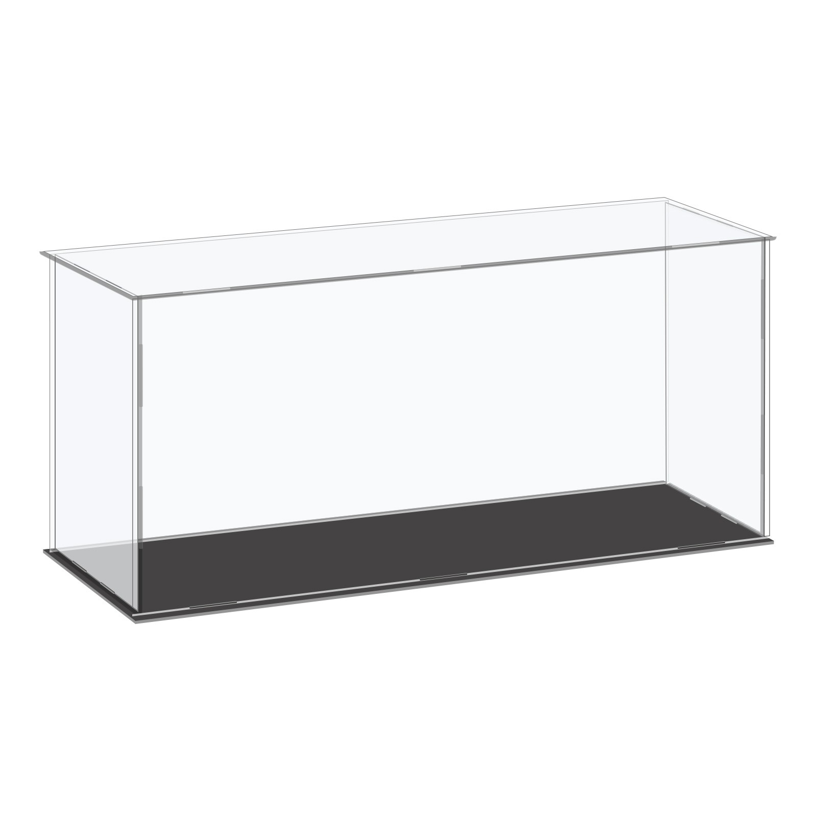 Acrylic Display Case Plastic Box Cube Storage Box Clear 36x11x15.5cm