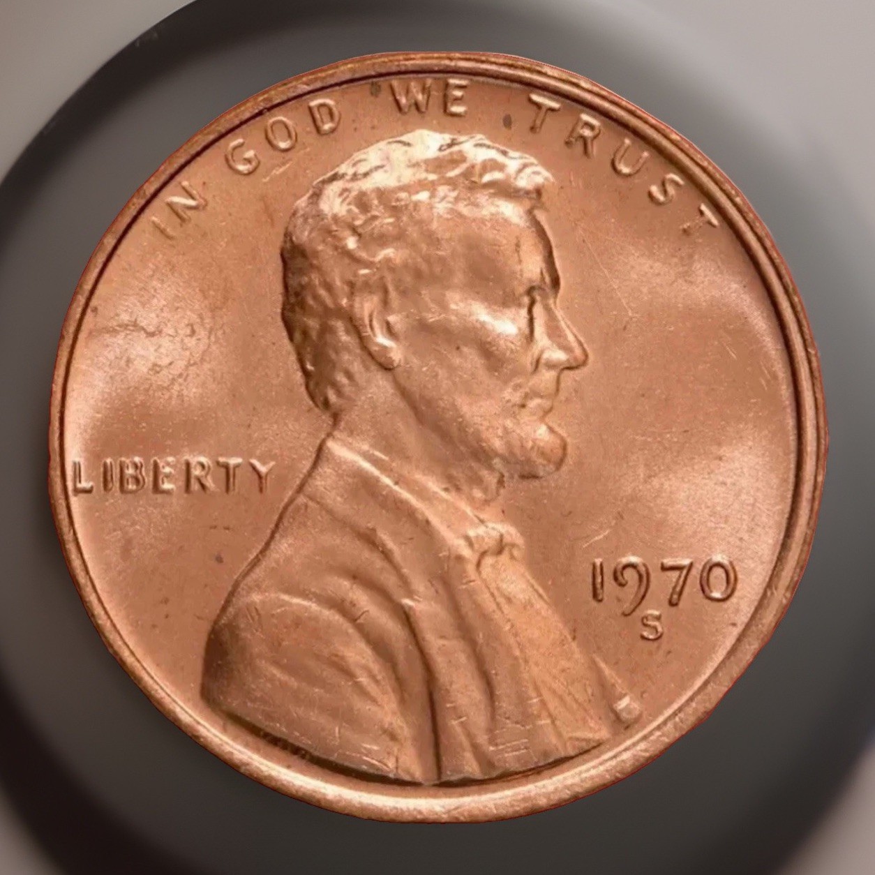 1970-S Lincoln Memorial Cent Large Date Gem Red BU Penny
