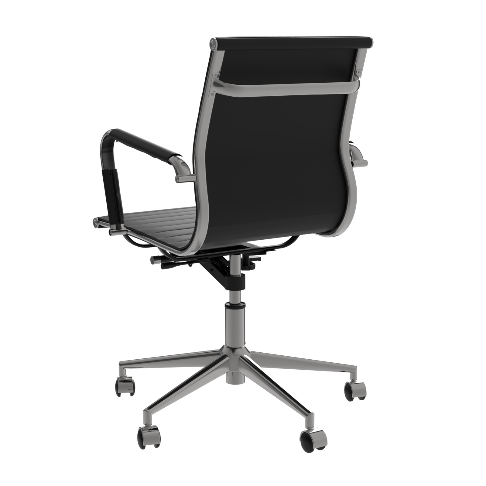 Ergonomic Mid-Back PU Leather Executive Office Chair for Conferences