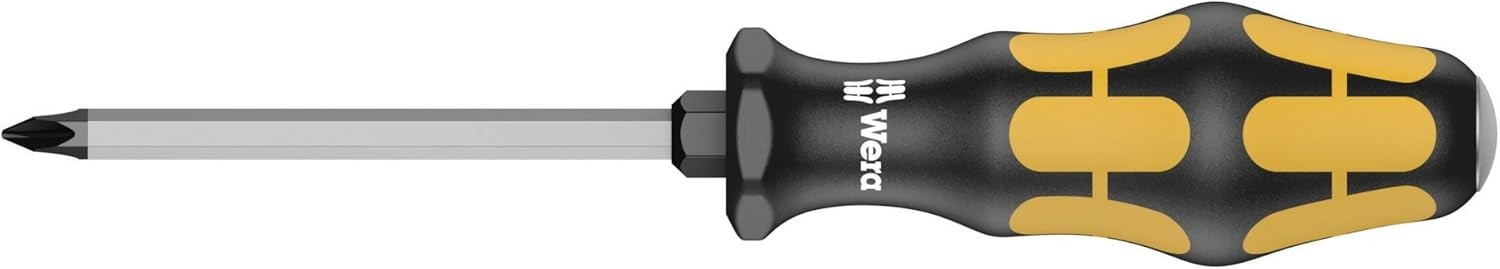 WERA 918 SPZ Kraftform Chiseldriver Screwdriver, Pozidriv PZ 1 x 80 mm, 05017050