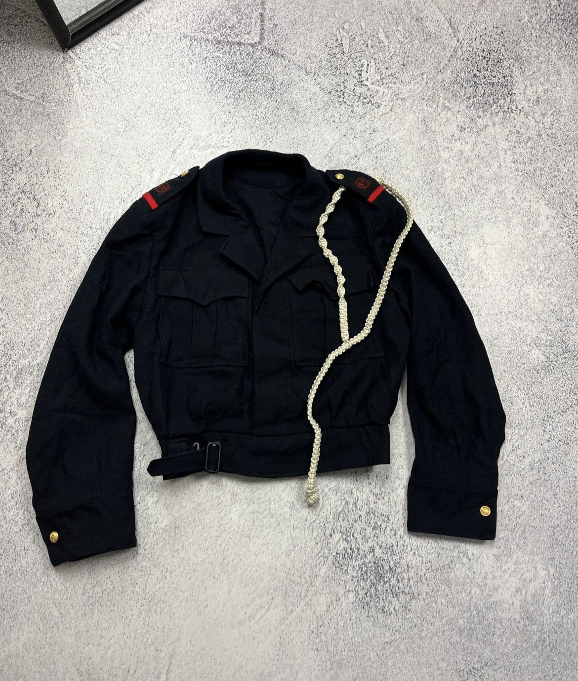 Vintage Military Navy Sea Scouts Naval Cadet Cropped Jacket