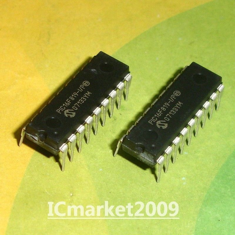 2 PCS PIC16F819-I/P DIP-18 16F819 Enhanced Flash Microcontrollers Chip IC