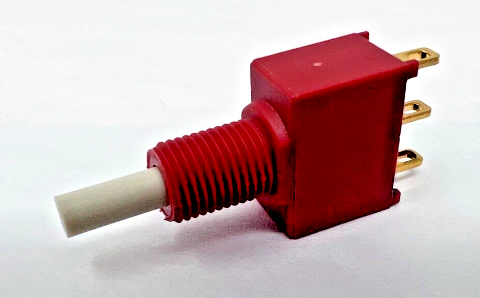 Lot of 3 SPDT Momentary Mini Push Button Switch, 700A 0.4VA SP7 E-Switch