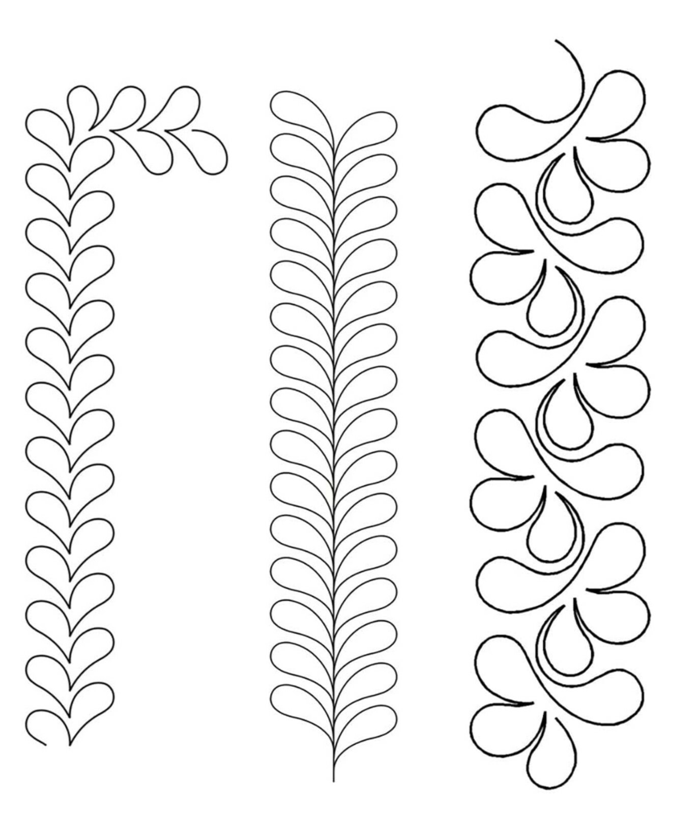 3 Quilting Template Feather Border Stencils Sashing Splish Splash Quilt Patterns