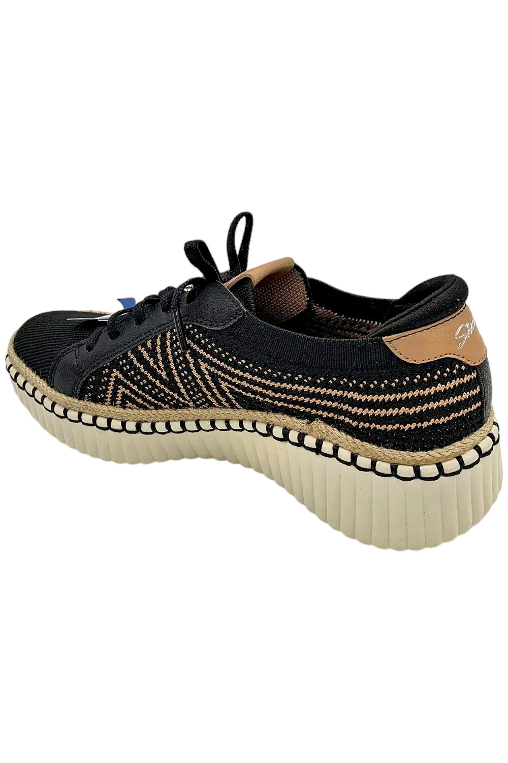 Skechers Women's Wilshire Blvd Lace-Up Sneaker Bellevue Black