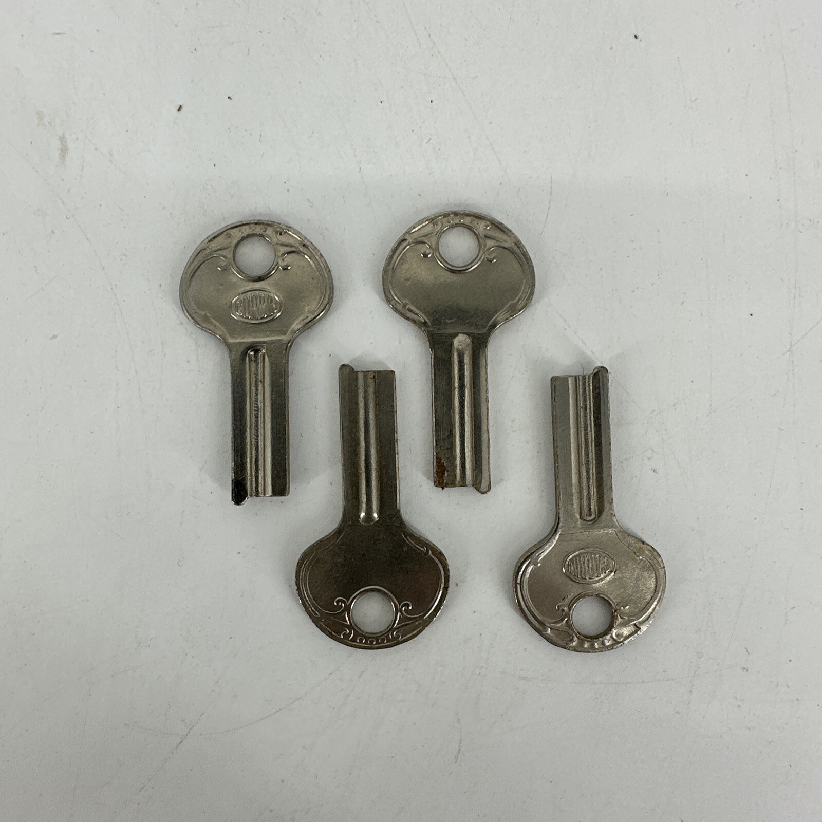 LOT OF 4 Original Vintage Corbin Silver Key Blank Uncut Keys