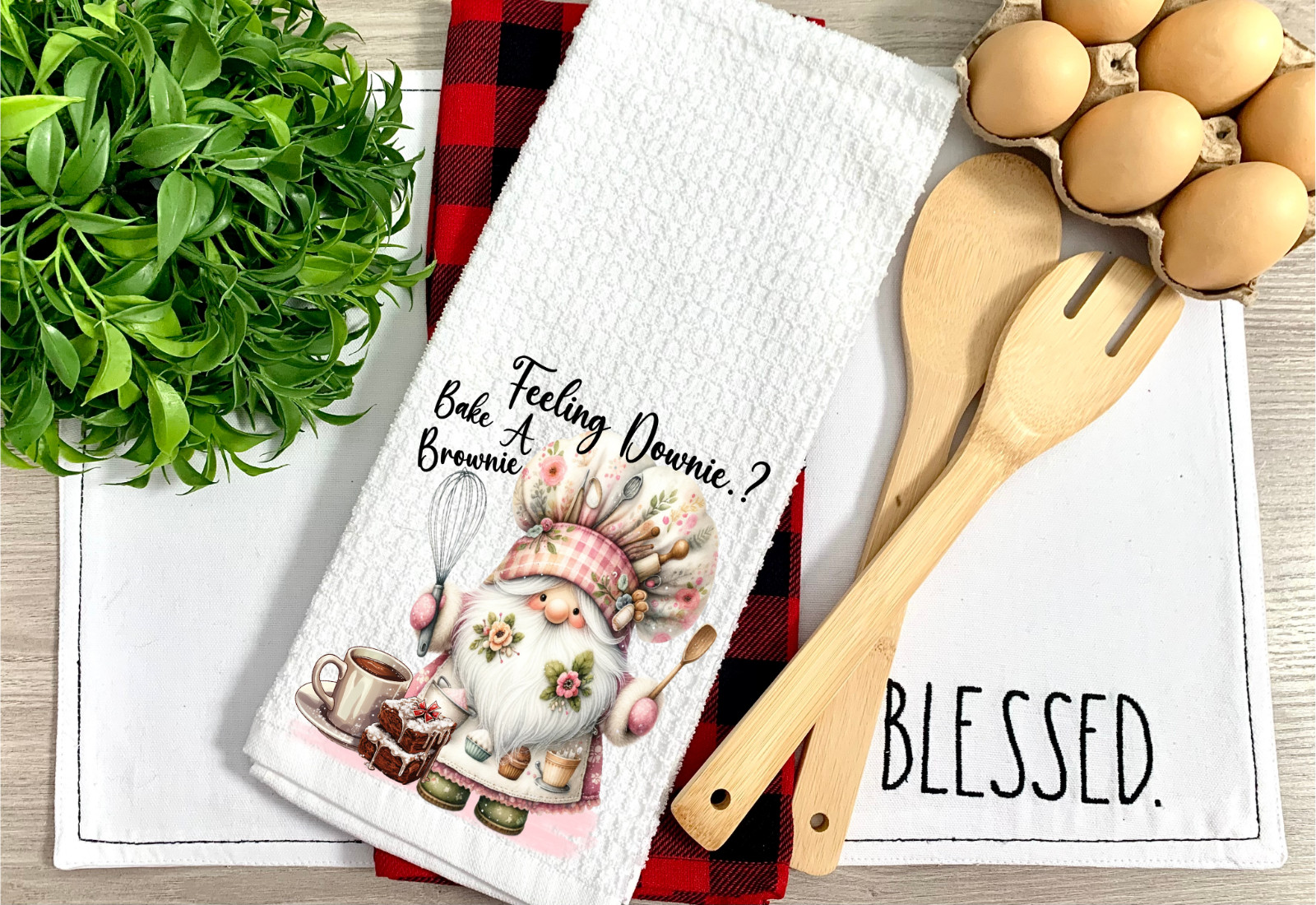 Brownies, Waffle Weave Dish/Tea Towel, Micro Fiber, 16x24" (T207)