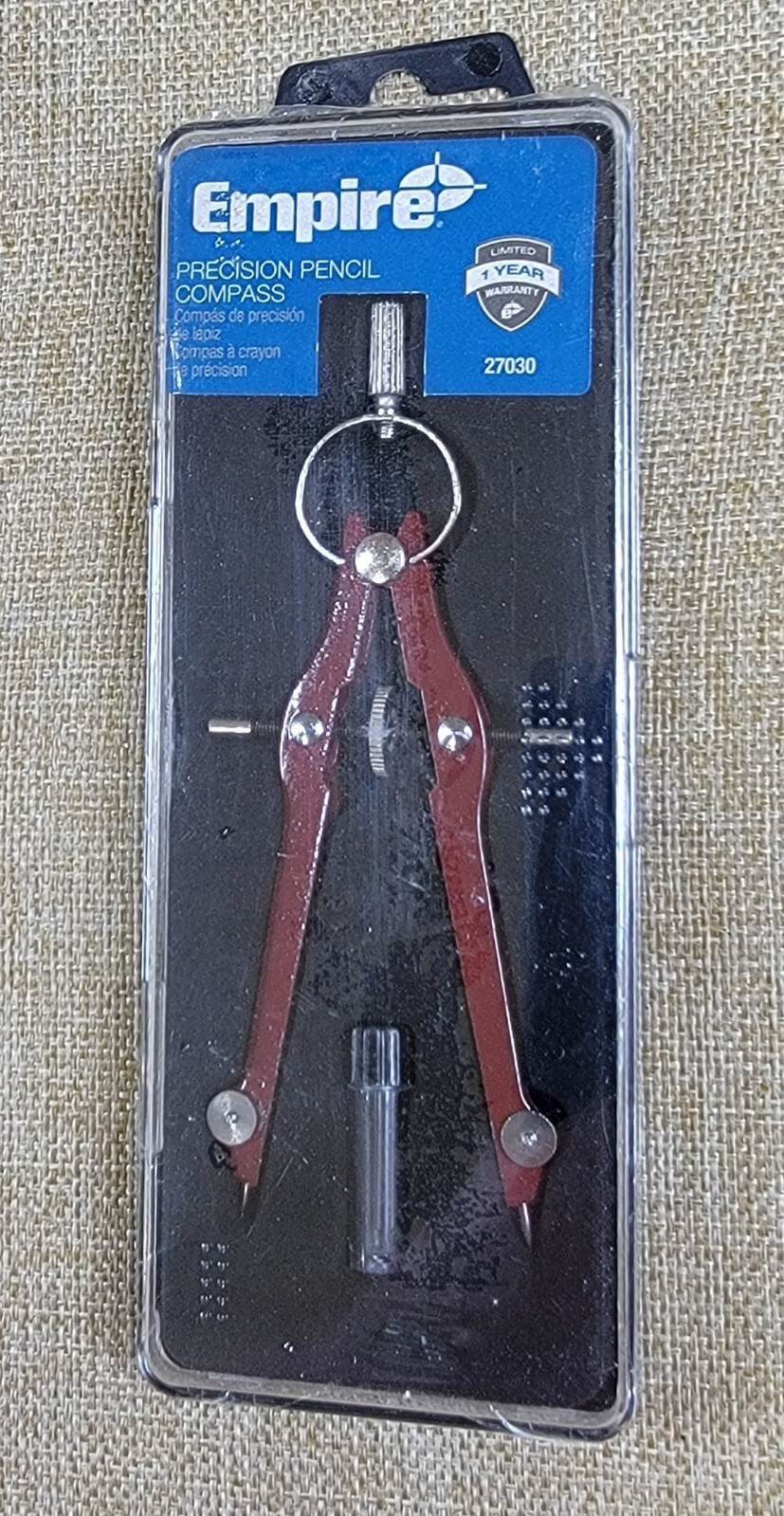 EMPIRE PRECISION PENCIL COMPASS #27030  Burgundy - Brand New - 📦FREE SHIPPING📦
