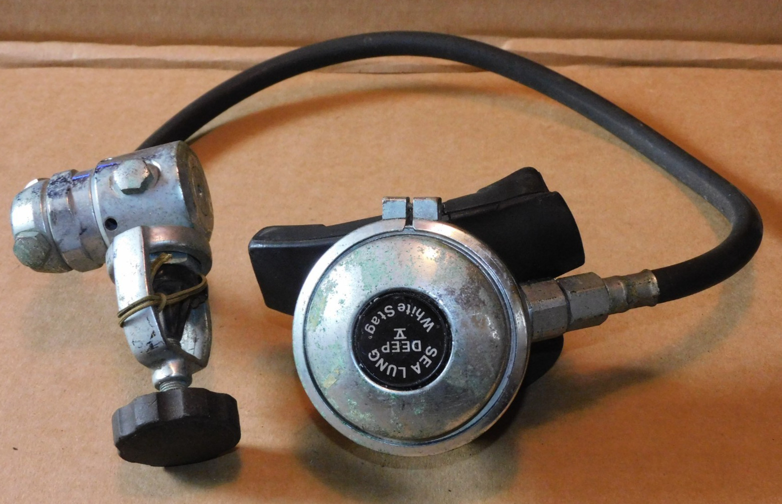 Vintage Sea Lung Deep V White Stag Scuba Regulator AS IS for Parts Repair