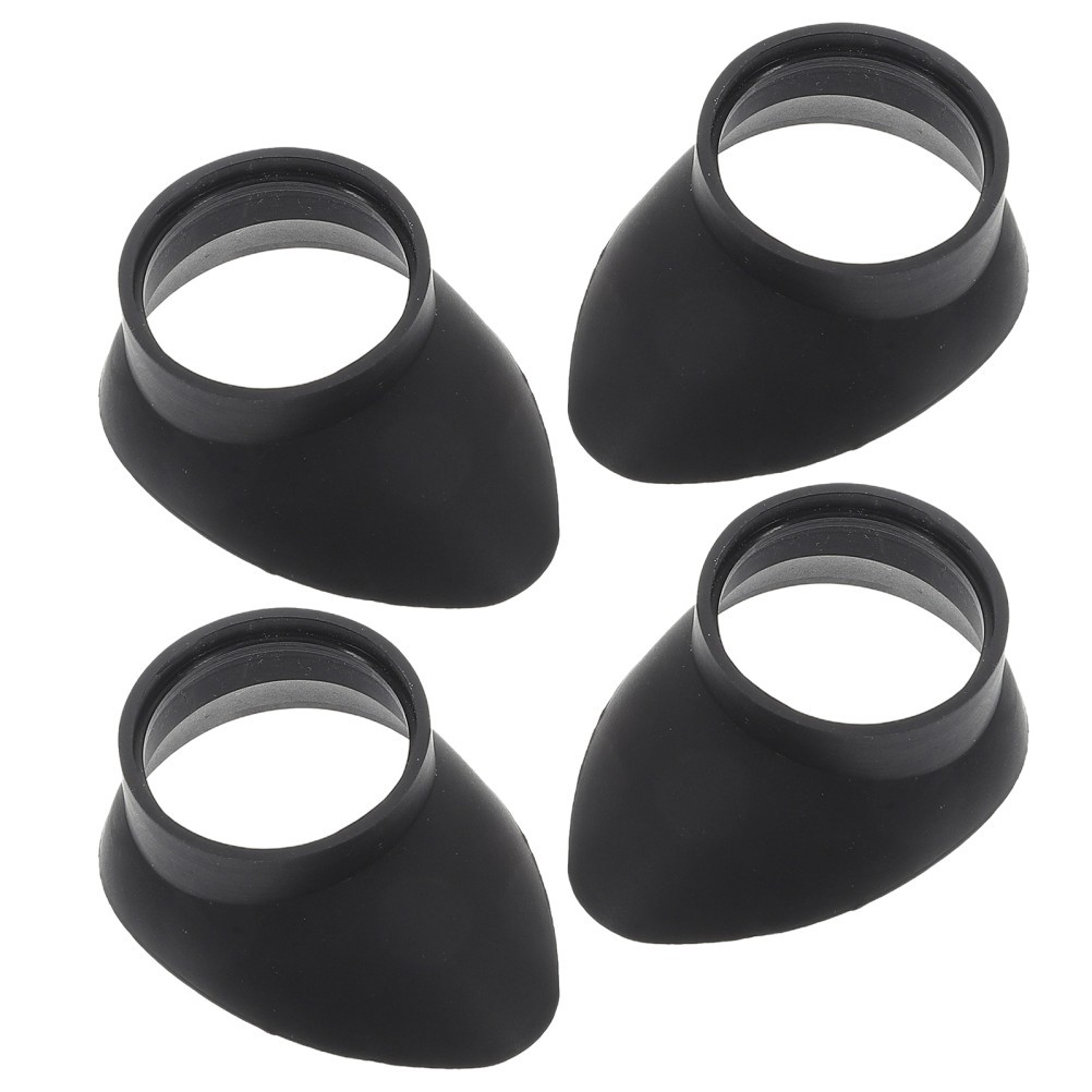 4Pcs Microscope Eyepiece Rubber Covers Black Soft Protective Eye Shield Caps