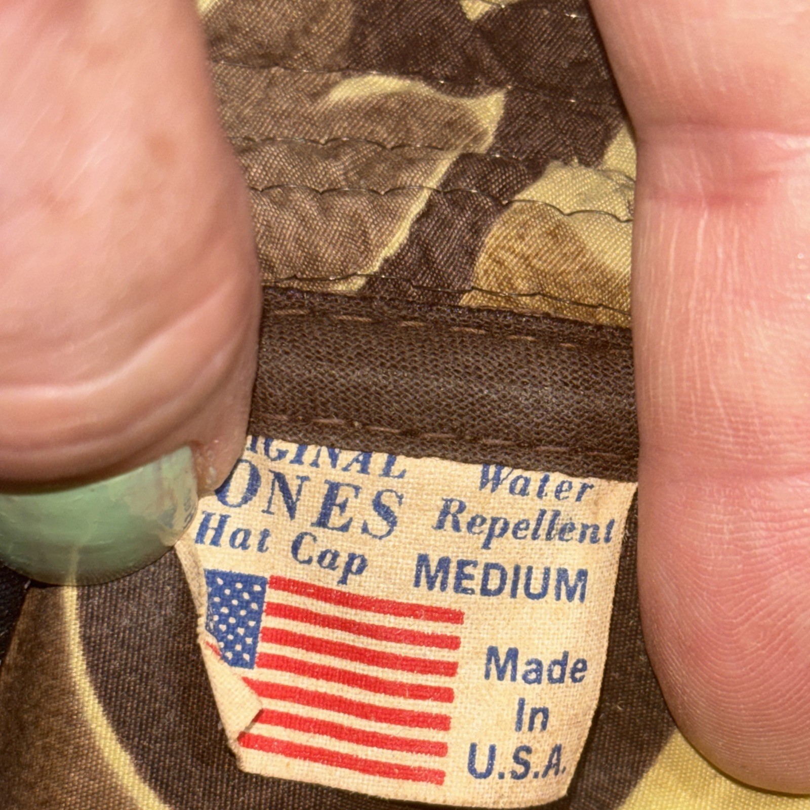 VTG M (RUNS SMALL) Jones Bucket Hunting Hat Frogskin Spot Camo FF Gore-Tex US