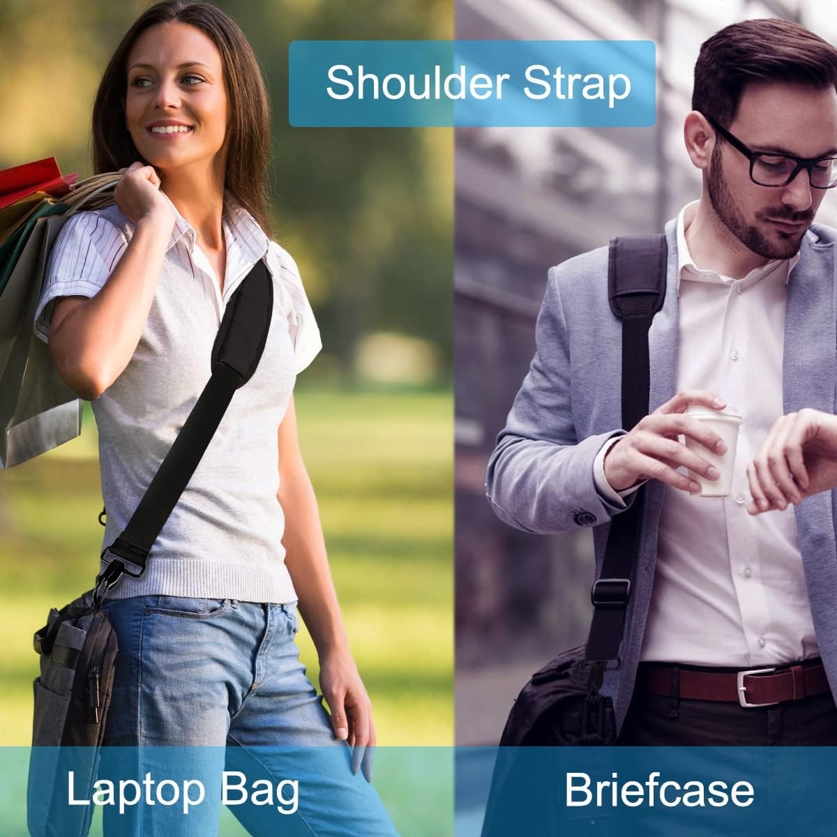 Universal Replacement Laptop Shoulder Strap, Durable 55" Adjustable Comfortable