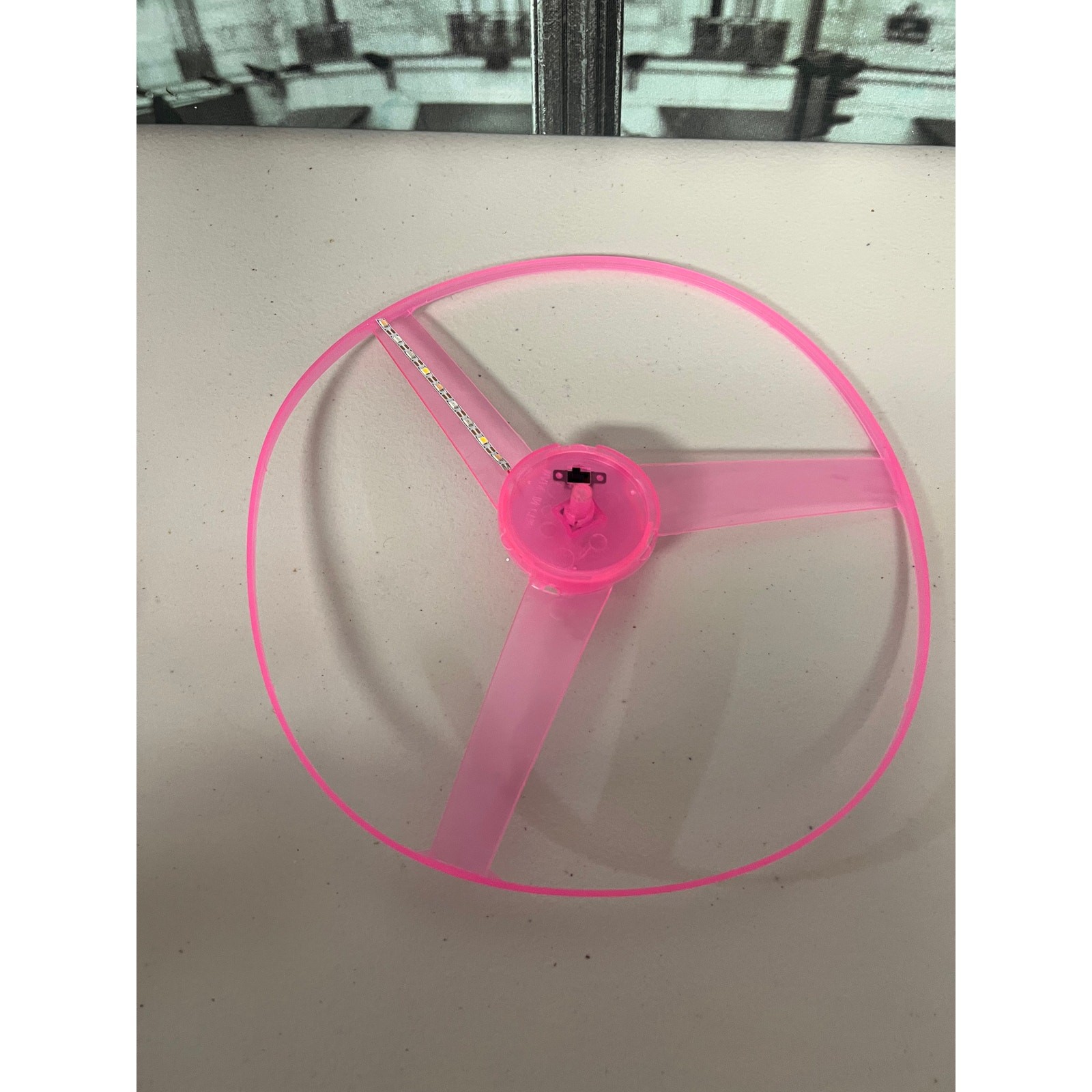 3 Pack LED Pull String Flying Disc Toy No Battery Hand Launch Flying Saucer