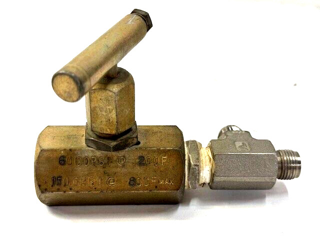 PGI NEEDLE VALVE V508CCG 1/2" X 1/2" THREADED FITTING