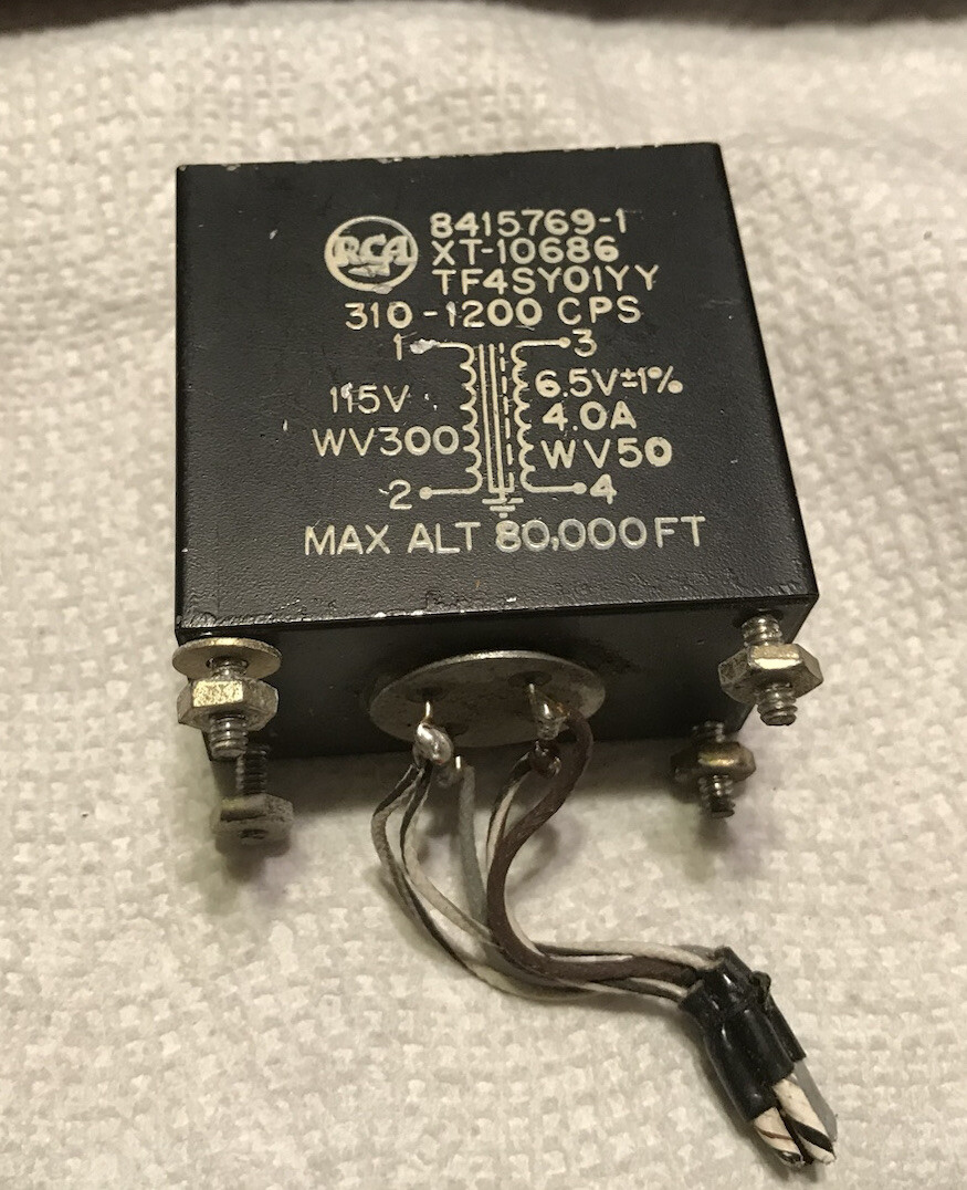 Vintage RCA 4 Post Transformer 8415769-1, XT-10686, TF4SYO1YY, 310-1200 CPS