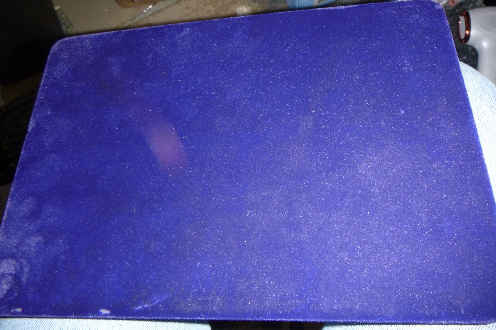 DISPLAY CASE VELVET ONLY FOR 7 SILVER BARS NICE CONDITION NO BARS COME