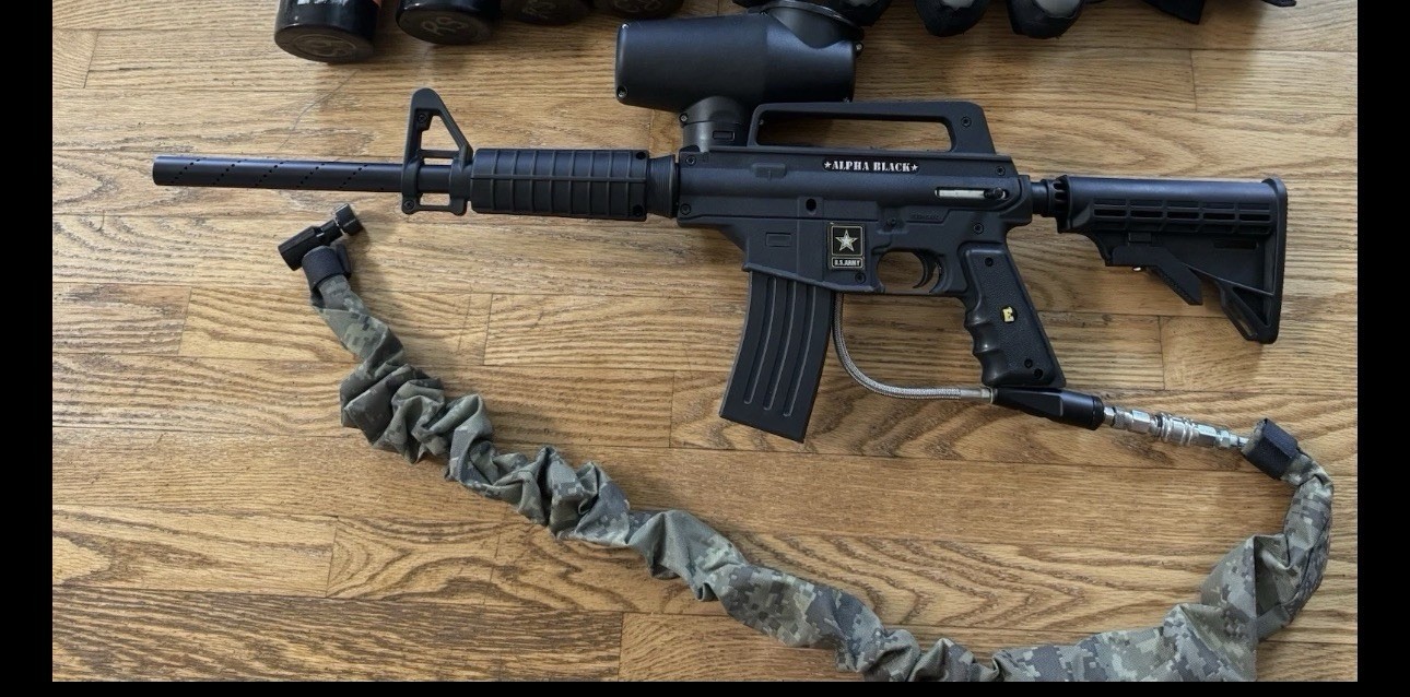 Tippmann Aplha Black U.S Army Paintball Gun Lot