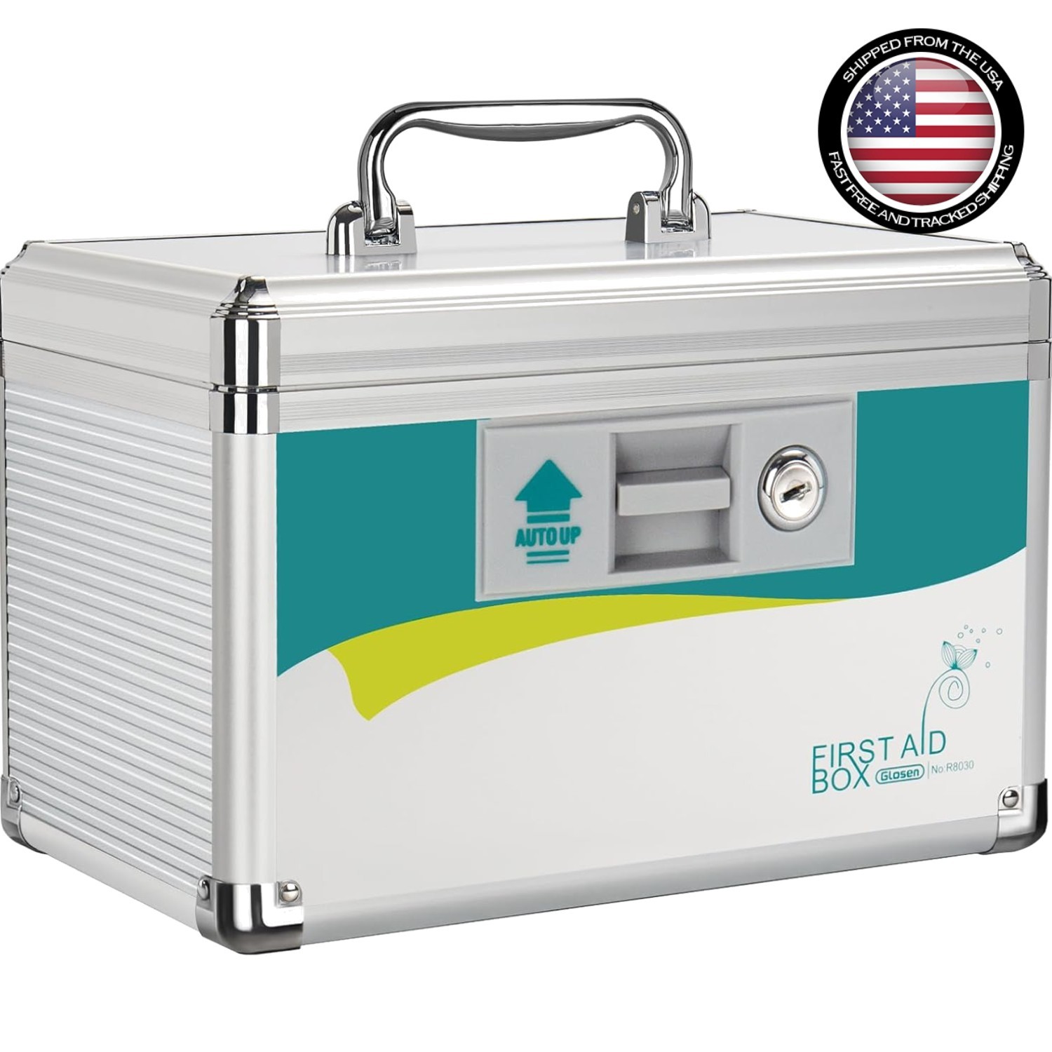 Water-Resistant Medicine Lock Box with 2 Keys - Perfect for Home & Travel