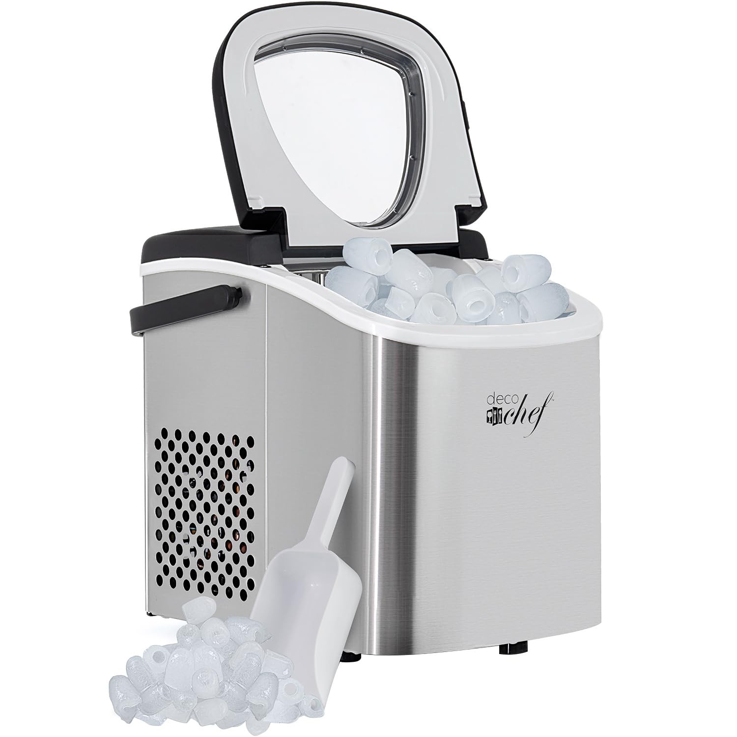 Deco Compact Countertop Ice Maker, 26LBs in 24HRs, 9 Bullet Ice Cubes Ready i...