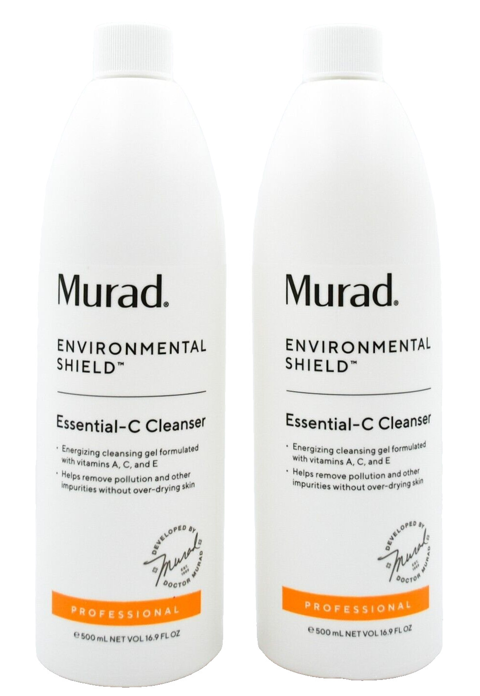 Murad Essential-C Cleanser Enviro-Shield Pro Size 16.9 fl oz/ 500 ml (2 Pack) NB
