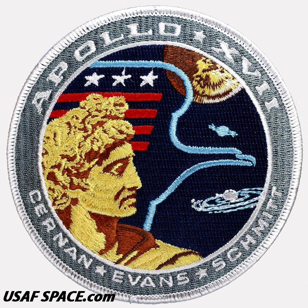 APOLLO 17 - Official NASA - ORIGINAL AB Emblem 4" SPACE Mission PATCH - MINT