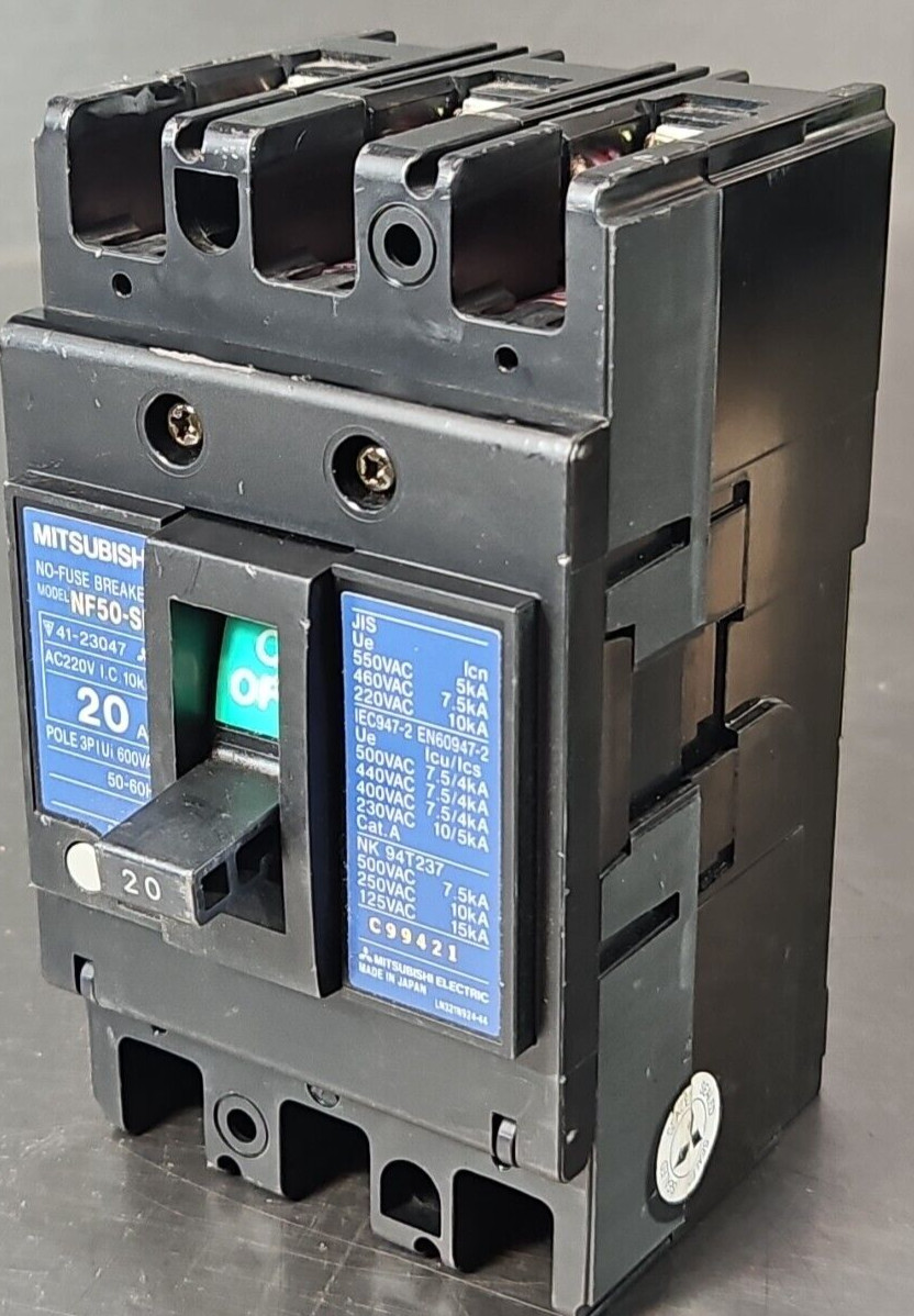 Mitsubishi NF50-SP 20A N-Fuse Breaker 3 Pole                            loc4C13