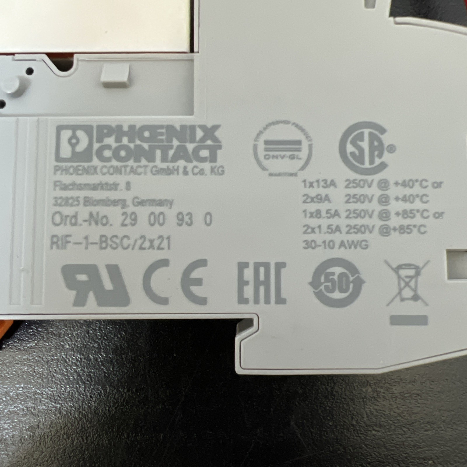 FAAC FAA-2352 Maglock Relay Phoenix Contact