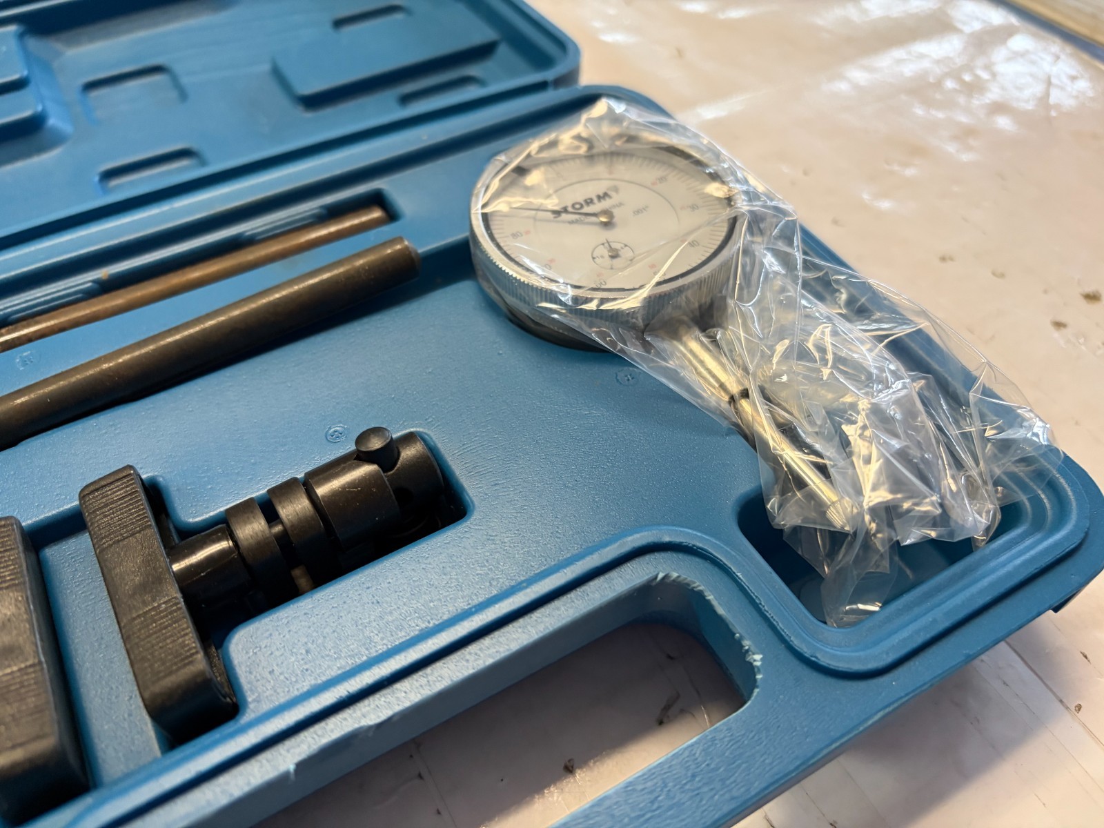 Central Tools 3D101 STORM Long Range Dial Indicator Set Range 0-1 Inch