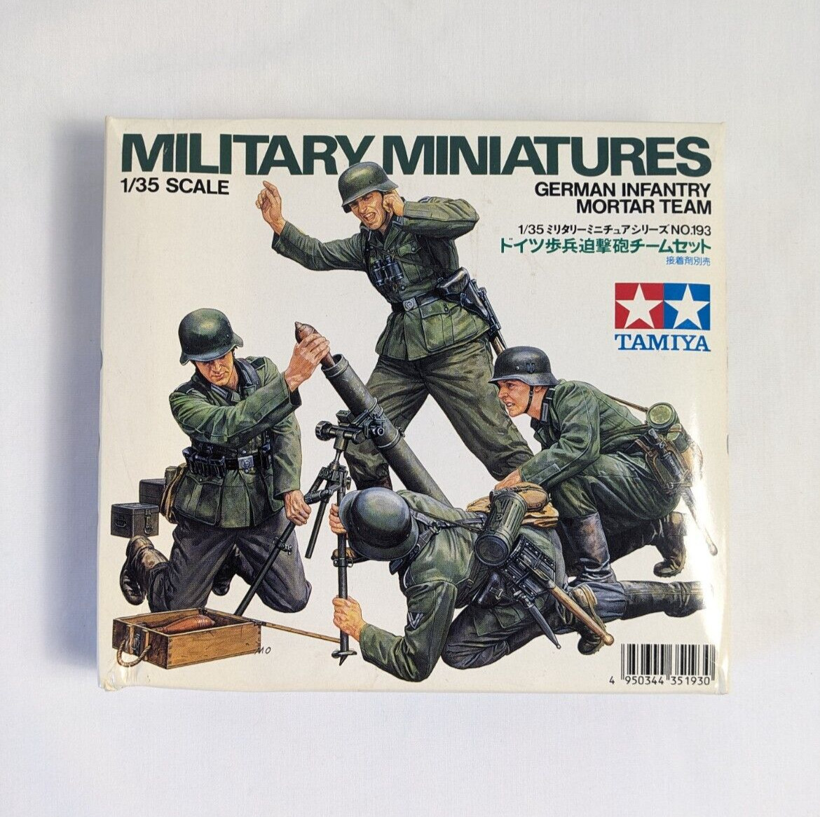 TAMIYA Military Model Kit #35193 German GERMAN INFANTRY MORTAR TEAM Complete